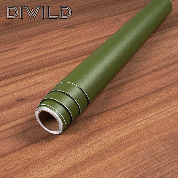 DIWILD Sage Green Vinyl Wallpaper Extra Thick