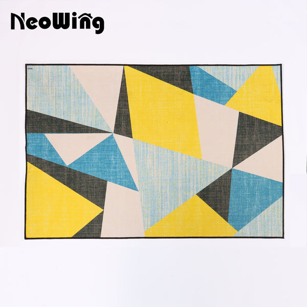 NeoWing Blue Geometric Floor Carpet 2FT x 6FT