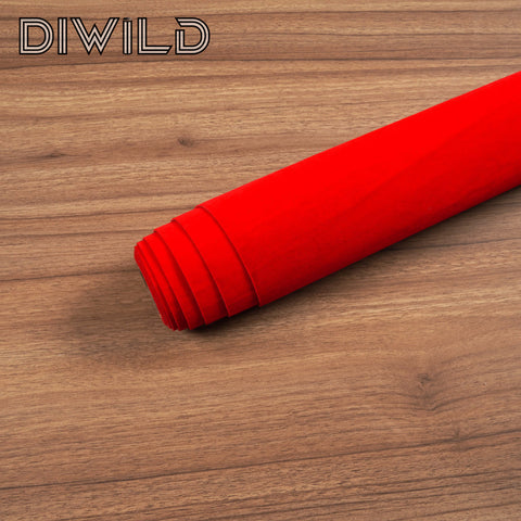 DIWILD Self Adhesive Red Velvet Fabric Wallpaper