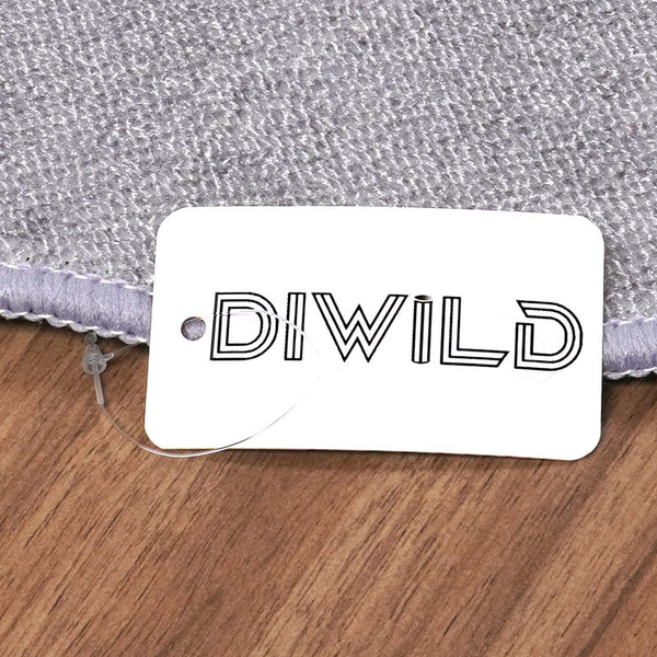DIWILD Grey Waves Carpet Diameter 15.7''