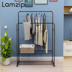 Lamzip Double Rods Clothes Garment Hanger