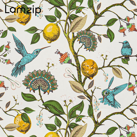 Lamzip Lemon Floral Wallpaper 17.7''x118''