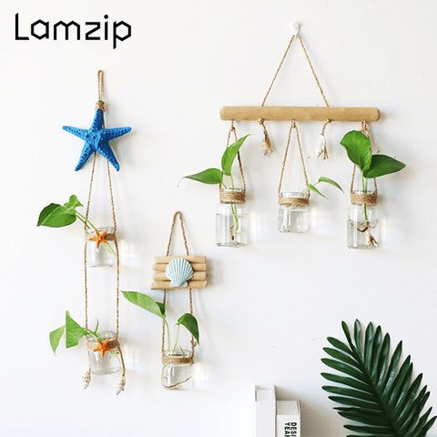 Lamzip Wall Hanging Glass Planter Decorations 3 Pack