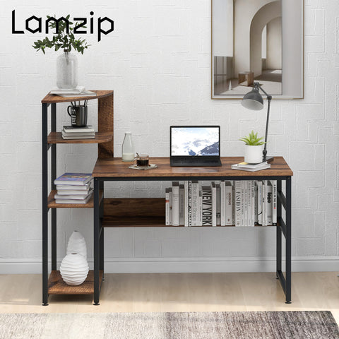Lamzip Wulnut Desk with Bookcase